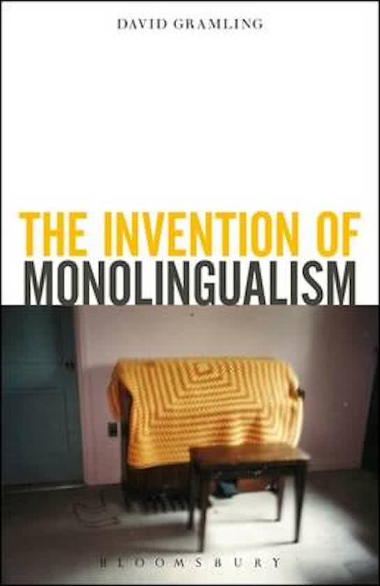 The Invention of Monolingualism